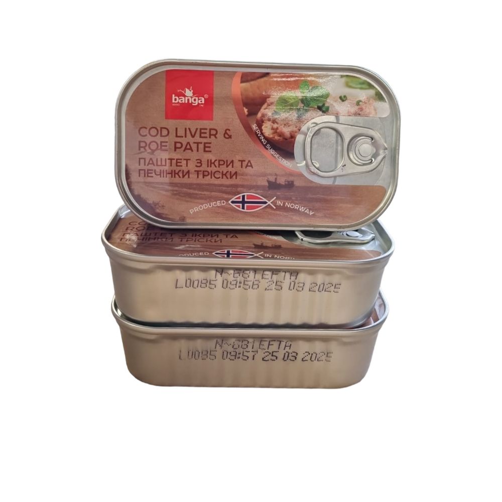 Pate de Ficat și icre de cod, Banga, 120 gr