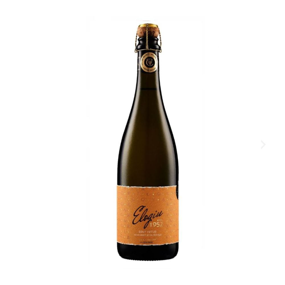 Elogiu Vin Spumant, Alb Brut 0.75L + cutie cadou