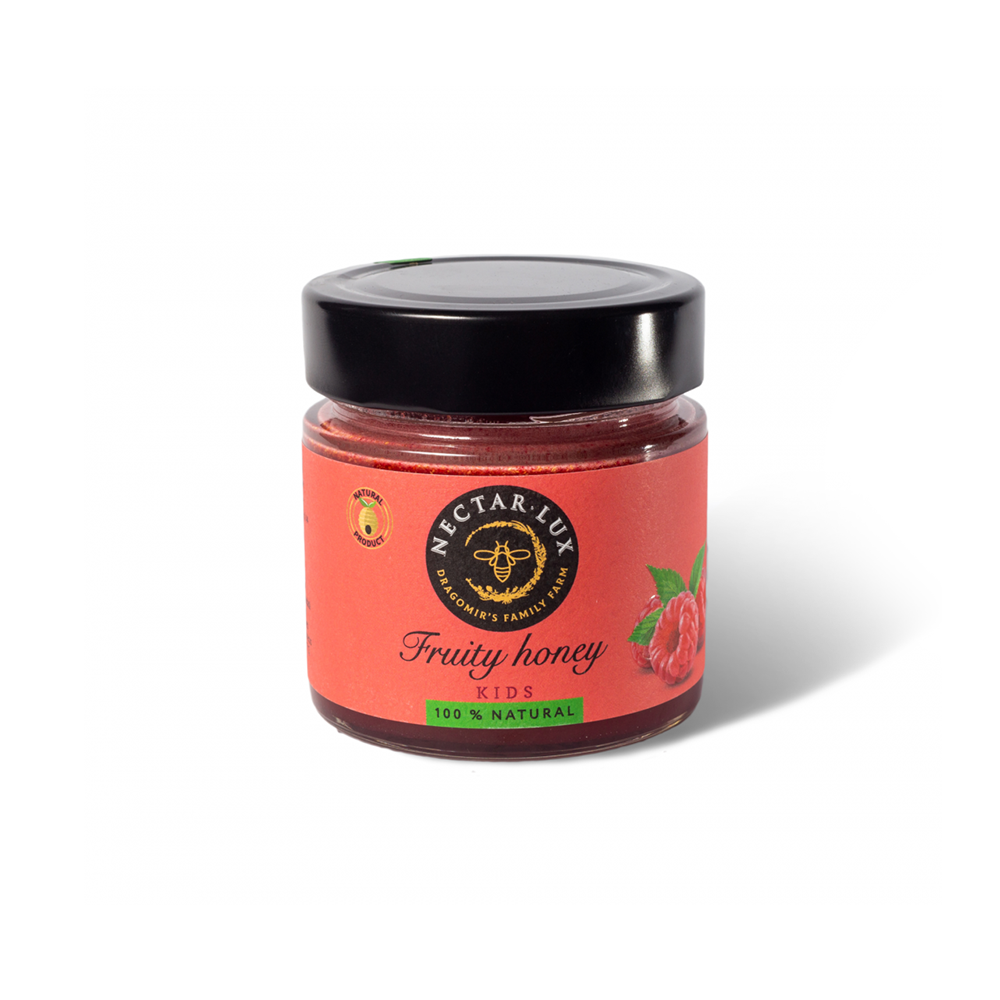 Miere cremă cu zmeură liofilizată, 280gr