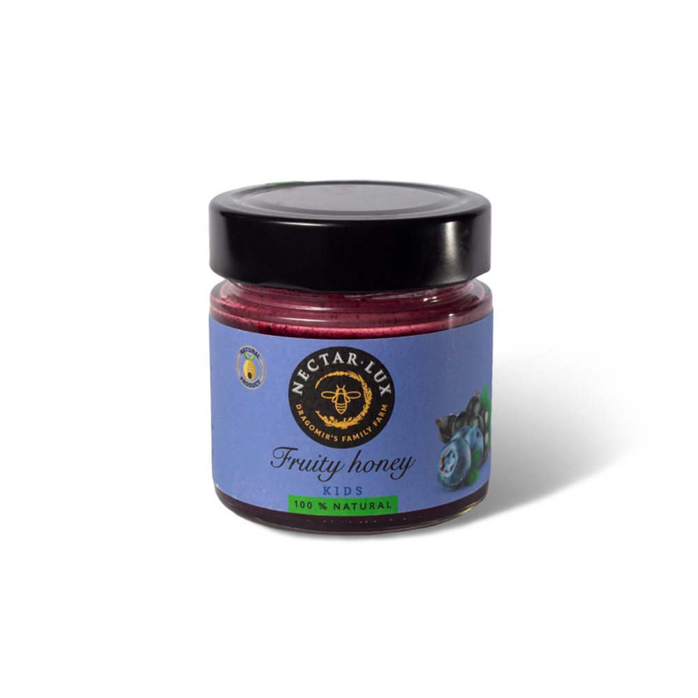 Miere cremă cu afine și coacăză neagră liofilizată, 280gr