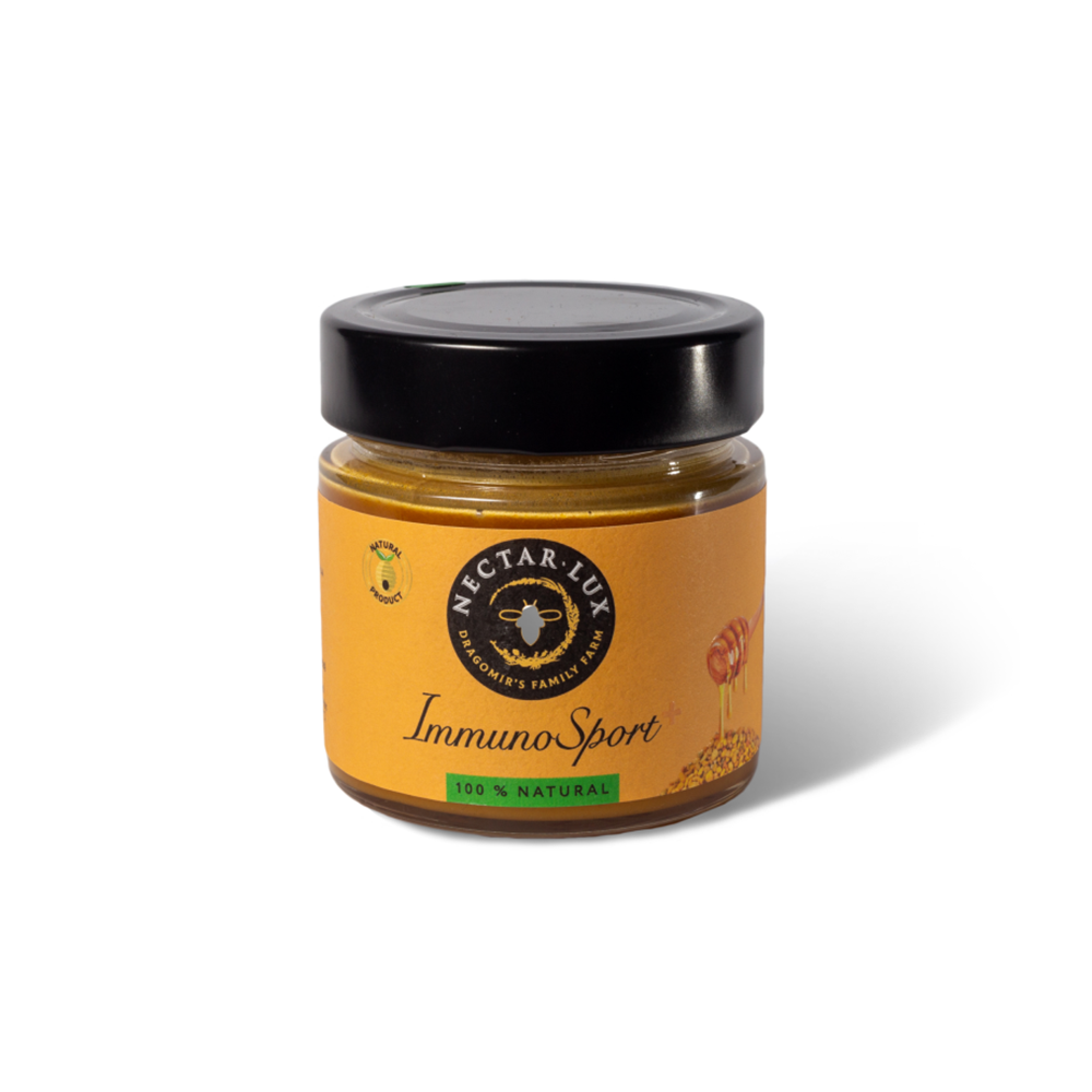 Miere cremă cu polen crud ImmunoSport, 280gr