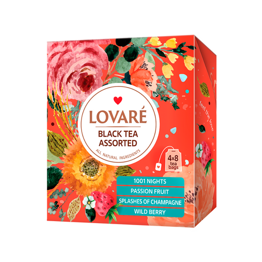 Ceai LOVARE "Black Tea Assorted" 32 pliculete