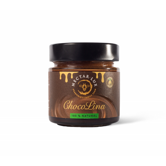 Miere cremă cu alune de pădure și pudră de cacao ChocoLina 280gr